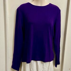 Ralph Lauren Dark Purple Pullover Blouse (M)